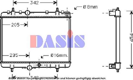 AKS Dasis 160062N - Radiators, Motora dzesēšanas sistēma autodraugiem.lv