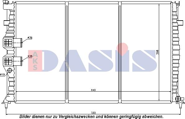 AKS Dasis 160009N - Radiators, Motora dzesēšanas sistēma autodraugiem.lv