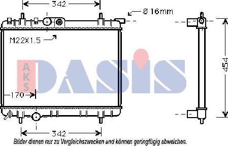 AKS Dasis 160088N - Radiators, Motora dzesēšanas sistēma autodraugiem.lv