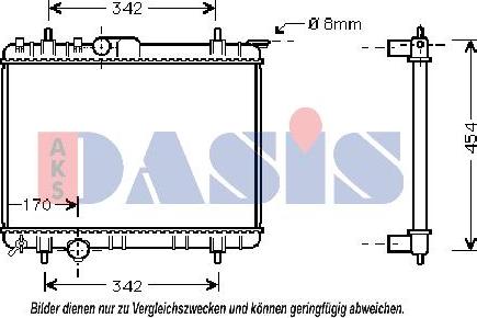 AKS Dasis 160022N - Radiators, Motora dzesēšanas sistēma autodraugiem.lv