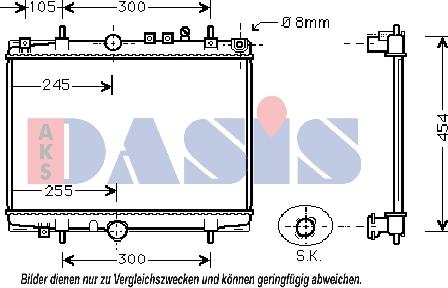 AKS Dasis 160074N - Radiators, Motora dzesēšanas sistēma autodraugiem.lv