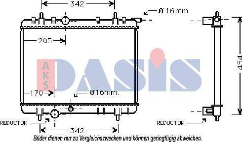 AKS Dasis 160073N - Radiators, Motora dzesēšanas sistēma autodraugiem.lv