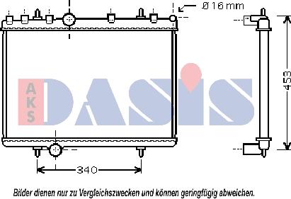 AKS Dasis 160105N - Radiators, Motora dzesēšanas sistēma autodraugiem.lv