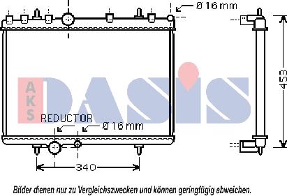 AKS Dasis 160106N - Radiators, Motora dzesēšanas sistēma autodraugiem.lv