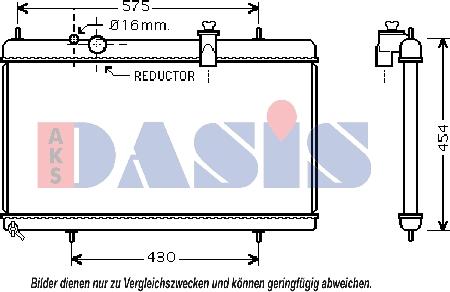 AKS Dasis 160102N - Radiators, Motora dzesēšanas sistēma autodraugiem.lv