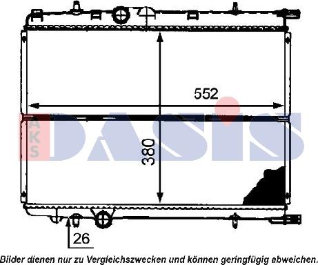 AKS Dasis 160118N - Radiators, Motora dzesēšanas sistēma autodraugiem.lv