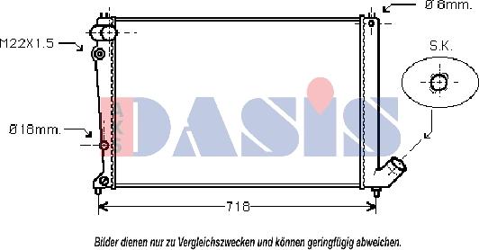 AKS Dasis 160260N - Radiators, Motora dzesēšanas sistēma autodraugiem.lv