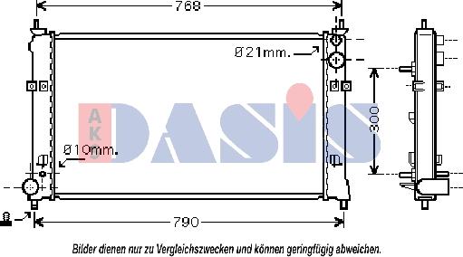 AKS Dasis 110057N - Radiators, Motora dzesēšanas sistēma autodraugiem.lv