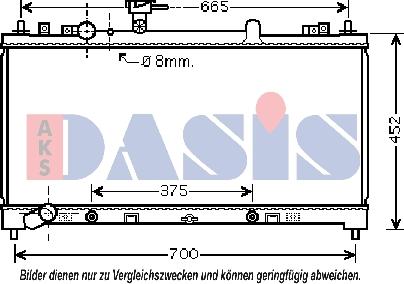 AKS Dasis 110067N - Radiators, Motora dzesēšanas sistēma autodraugiem.lv