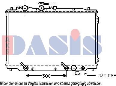 AKS Dasis 110022N - Radiators, Motora dzesēšanas sistēma autodraugiem.lv