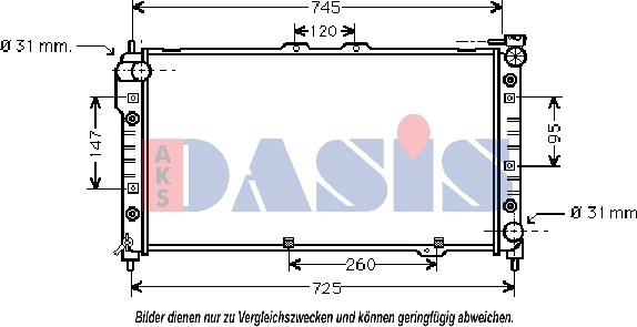 AKS Dasis 110230N - Radiators, Motora dzesēšanas sistēma autodraugiem.lv