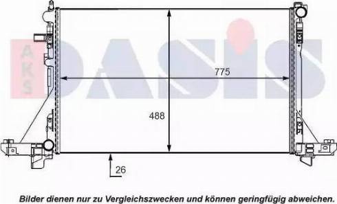 AKS Dasis 180099N - Radiators, Motora dzesēšanas sistēma autodraugiem.lv