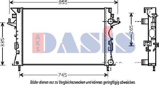 AKS Dasis 180044N - Radiators, Motora dzesēšanas sistēma autodraugiem.lv