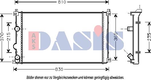 AKS Dasis 180053N - Radiators, Motora dzesēšanas sistēma autodraugiem.lv