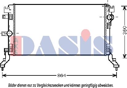 AKS Dasis 180069N - Radiators, Motora dzesēšanas sistēma autodraugiem.lv