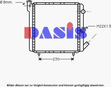 AKS Dasis 180022N - Radiators, Motora dzesēšanas sistēma autodraugiem.lv