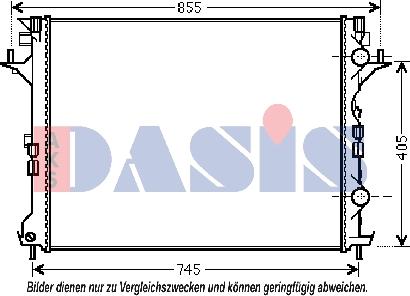 AKS Dasis 180073N - Radiators, Motora dzesēšanas sistēma autodraugiem.lv