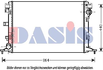 AKS Dasis 180072N - Radiators, Motora dzesēšanas sistēma autodraugiem.lv