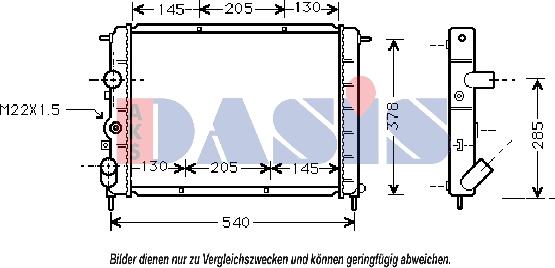 AKS Dasis 181560N - Radiators, Motora dzesēšanas sistēma autodraugiem.lv