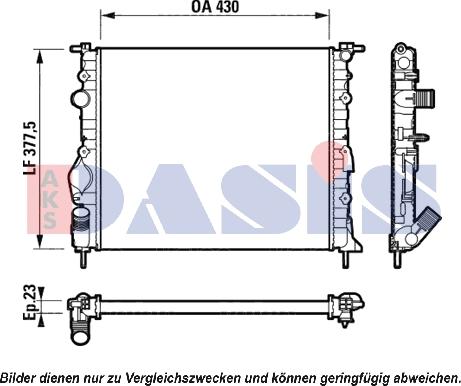 AKS Dasis 181700N - Radiators, Motora dzesēšanas sistēma autodraugiem.lv