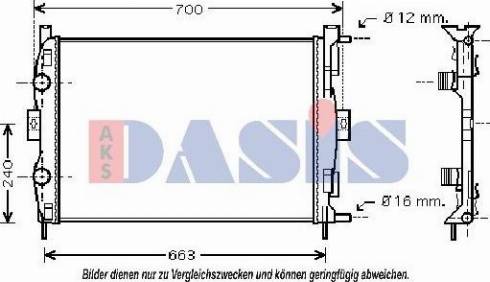 AKS Dasis 182013N - Radiators, Motora dzesēšanas sistēma autodraugiem.lv