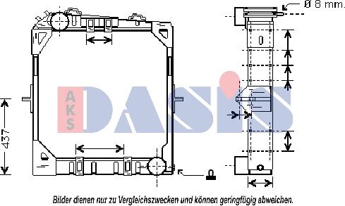 AKS Dasis 130570N - Radiators, Motora dzesēšanas sistēma autodraugiem.lv