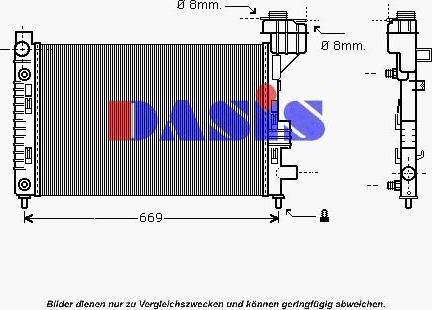 AKS Dasis 124820N - Radiators, Motora dzesēšanas sistēma autodraugiem.lv