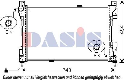 AKS Dasis 120078N - Radiators, Motora dzesēšanas sistēma autodraugiem.lv