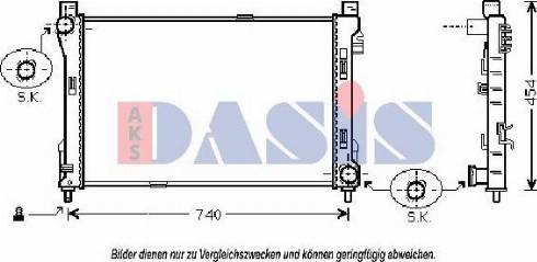 AKS Dasis 121980N - Radiators, Motora dzesēšanas sistēma autodraugiem.lv
