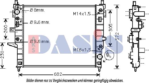 AKS Dasis 121740N - Radiators, Motora dzesēšanas sistēma autodraugiem.lv