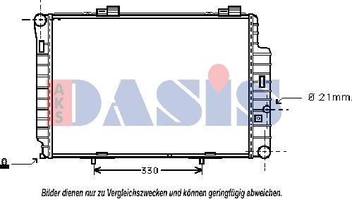 AKS Dasis 122040N - Radiators, Motora dzesēšanas sistēma autodraugiem.lv