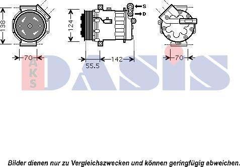 AKS Dasis 850387N - Kompresors, Gaisa kond. sistēma autodraugiem.lv