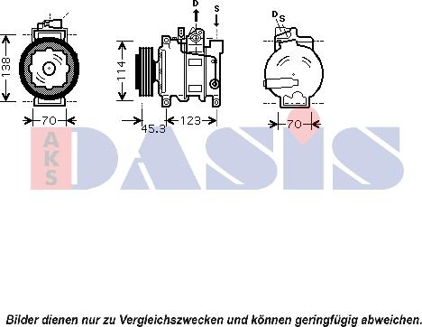 AKS Dasis 851552N - Kompresors, Gaisa kond. sistēma autodraugiem.lv