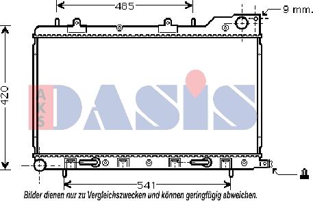 AKS Dasis 350024N - Radiators, Motora dzesēšanas sistēma autodraugiem.lv