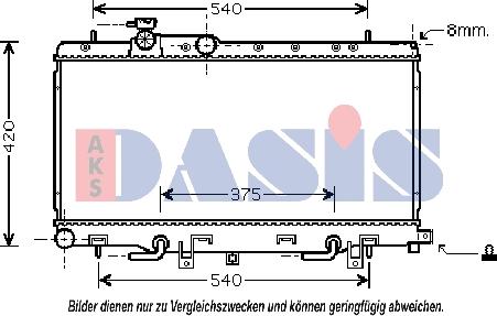 AKS Dasis 350022N - Radiators, Motora dzesēšanas sistēma autodraugiem.lv