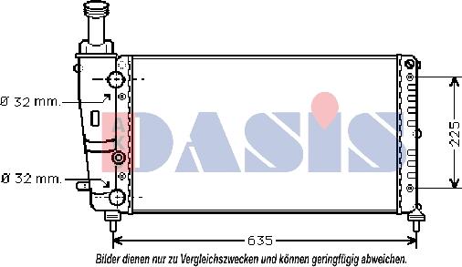 AKS Dasis 300550N - Radiators, Motora dzesēšanas sistēma autodraugiem.lv