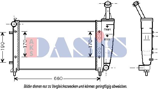 AKS Dasis 300005N - Radiators, Motora dzesēšanas sistēma autodraugiem.lv