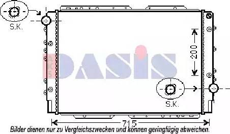 AKS Dasis 300001N - Radiators, Motora dzesēšanas sistēma autodraugiem.lv