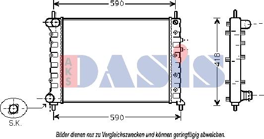 AKS Dasis 300008N - Radiators, Motora dzesēšanas sistēma autodraugiem.lv