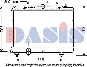 AKS Dasis 370004N - Radiators, Motora dzesēšanas sistēma autodraugiem.lv