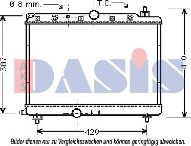 AKS Dasis 370005N - Radiators, Motora dzesēšanas sistēma autodraugiem.lv