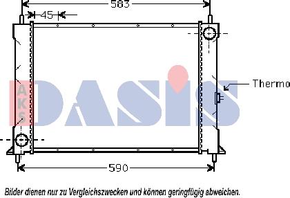 AKS Dasis 370001N - Radiators, Motora dzesēšanas sistēma autodraugiem.lv