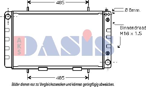 AKS Dasis 370025N - Radiators, Motora dzesēšanas sistēma autodraugiem.lv
