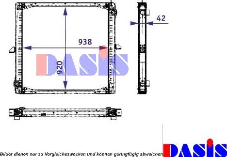 AKS Dasis 260007N - Radiators, Motora dzesēšanas sistēma autodraugiem.lv