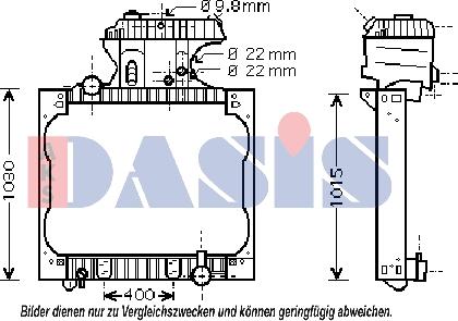 AKS Dasis 261910N - Radiators, Motora dzesēšanas sistēma autodraugiem.lv