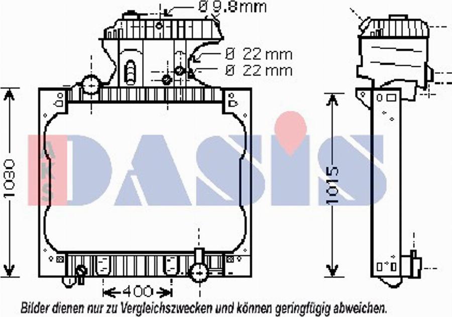 AKS Dasis 261910T - Radiators, Motora dzesēšanas sistēma autodraugiem.lv