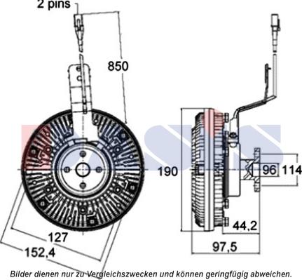 AKS Dasis 268052N - Sajūgs, Radiatora ventilators autodraugiem.lv