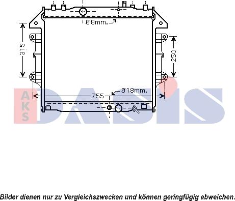 AKS Dasis 210190N - Radiators, Motora dzesēšanas sistēma autodraugiem.lv