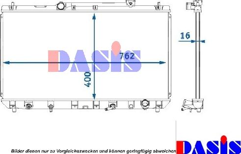 AKS Dasis 210144N - Radiators, Motora dzesēšanas sistēma autodraugiem.lv