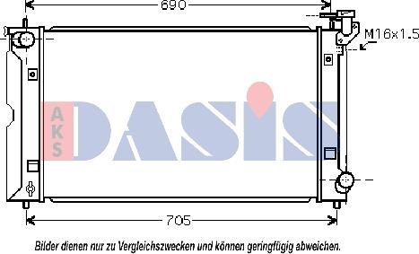 AKS Dasis 210141N - Radiators, Motora dzesēšanas sistēma autodraugiem.lv